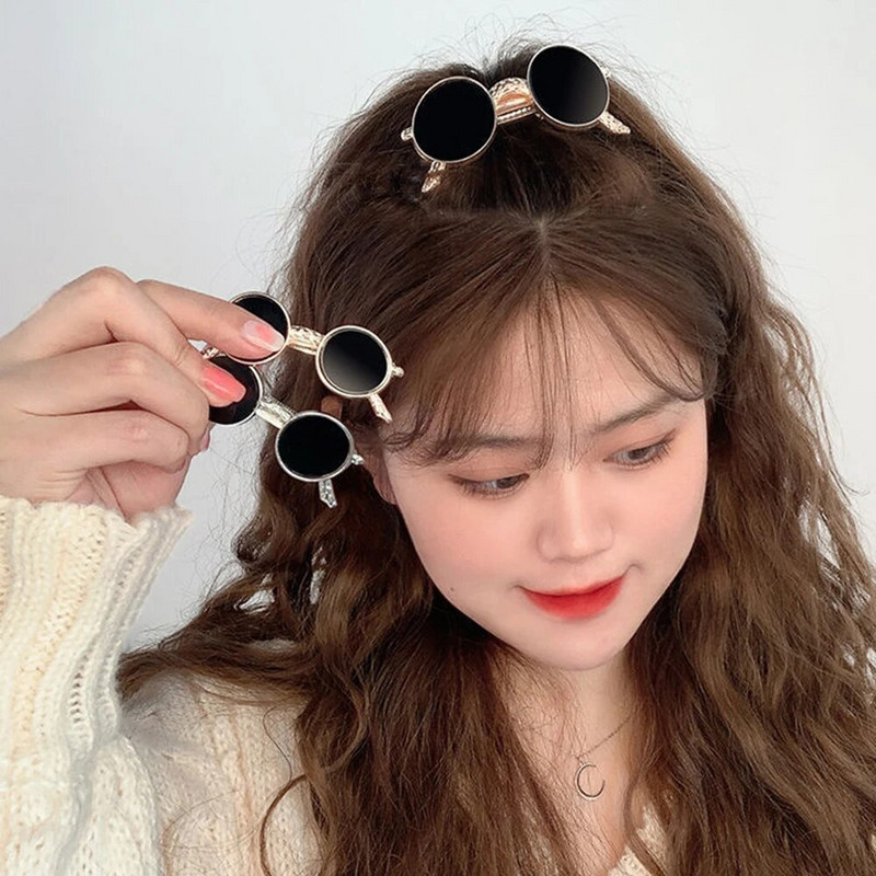 Ochelari de modă din metal Agrafă de păr Gheare Ac de primăvară Agrafe Vintage Arc Femei Grășe de păr Fete Coadă de cal Coc Accesorii pentru păr