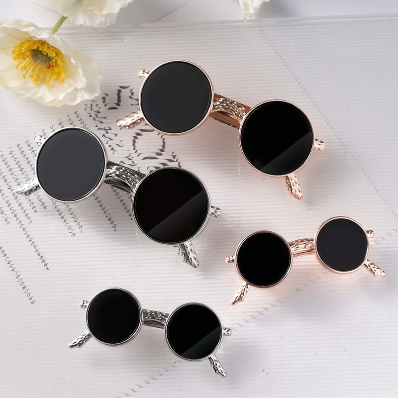 Ochelari de modă din metal Agrafă de păr Gheare Ac de primăvară Agrafe Vintage Arc Femei Grășe de păr Fete Coadă de cal Coc Accesorii pentru păr