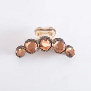Femei Cristal Păr Crab Gheare de păr din plastic Clemă Rășină Barette Top Gripper Cristal Strass Pearl Agrafe de păr