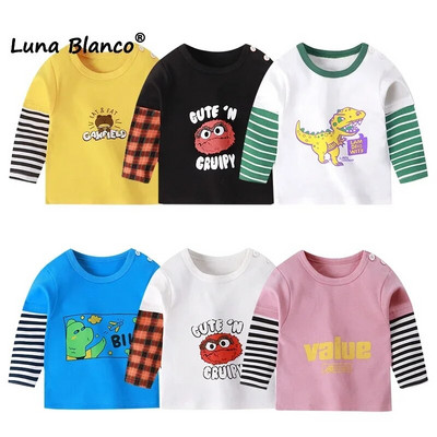 Tricou supradimensionat unisex 6 ani Bebeluși cu mânecă lungă Băiat Îmbrăcăminte pentru copii Copii mici Fată Haine pentru copii Adolescent Roupa Infantil Menina