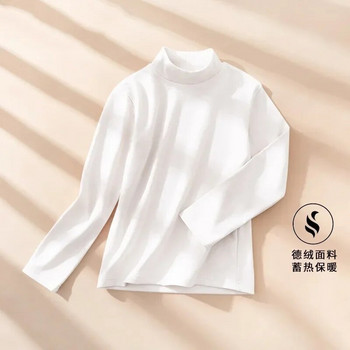 Μακρυμάνικο μπλουζάκι για αγόρια για κορίτσια Παιδικά μπλουζάκια βελούδινα μονόχρωμα 2 έως 12 ετών Παιδικά ρούχα Κορεατικού στιλ