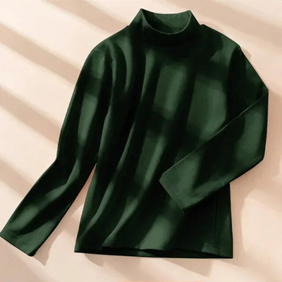 Fete Băieți Tricou cu mâneci lungi Copii Catifea Top Tricouri Adolescenți Culoare uni Cu fundul 2 până la 12 ani Îmbrăcăminte pentru copii Stil coreean