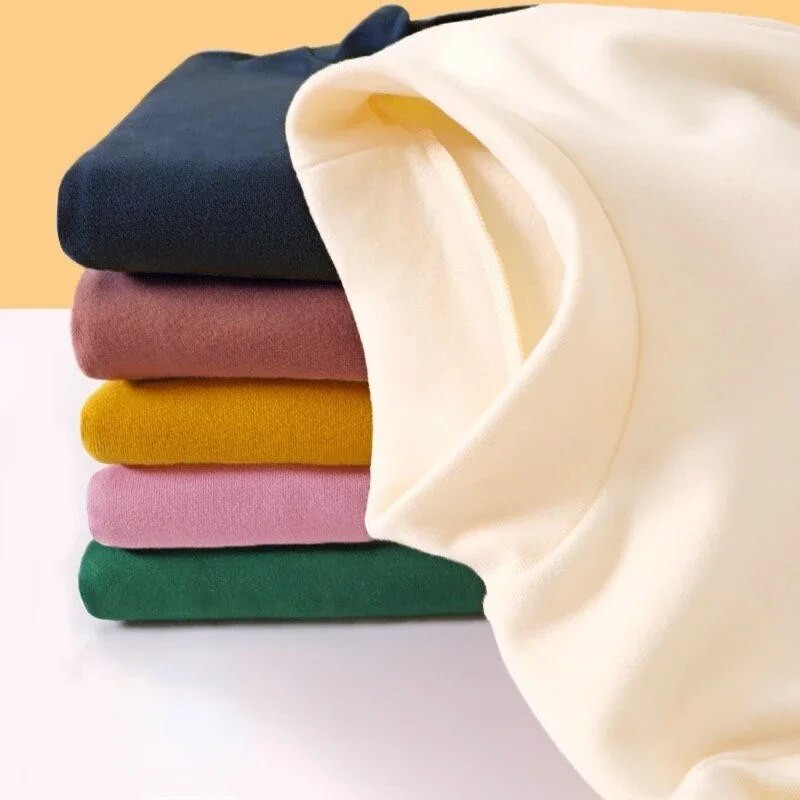 Fete Băieți Tricou cu mâneci lungi Copii Catifea Top Tricouri Adolescenți Culoare uni Cu fundul 2 până la 12 ani Îmbrăcăminte pentru copii Stil coreean