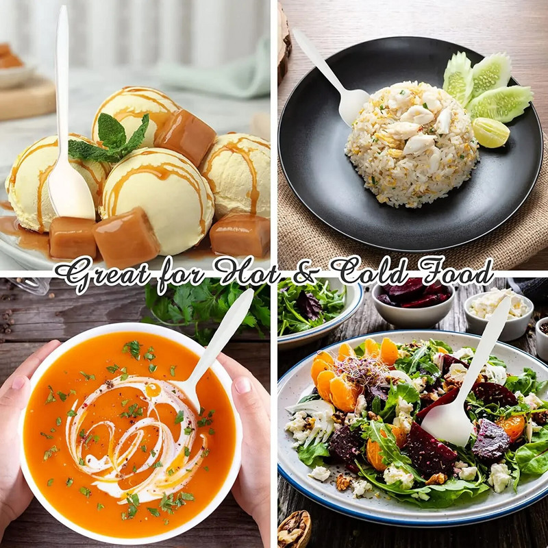 50/30/20/10 vnt. vienkartiniai natūralūs kukurūzų indai peilių šakučių rinkinys, skirtas vestuvių gimtadienio vakarėliui, desertinis pyrago šaukštas stalo reikmenys