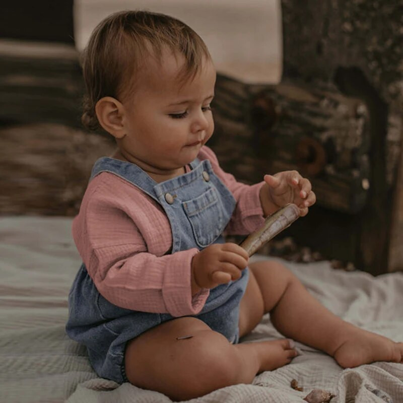 100% bumbac organic, muselină cu mâneci lungi, maiouri pentru copii, retro, toamnă, ocazional, tricouri pentru băieți și fete TZ342