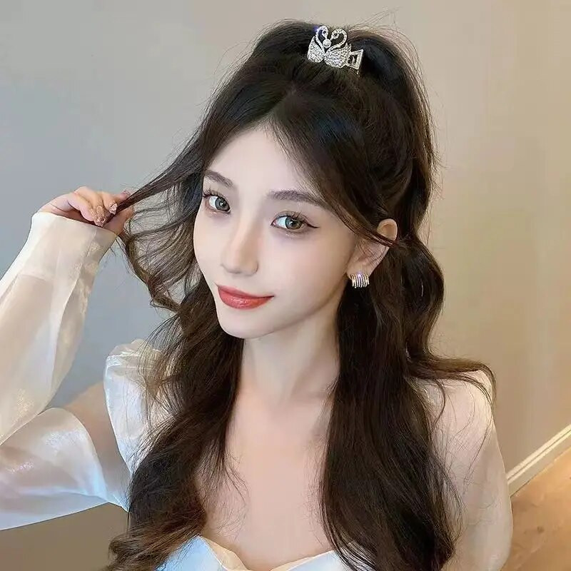 Vandens gręžtuvas Swan Grab Clip High Ponytail Fixed Hair Clip Plaukų aksesuarai