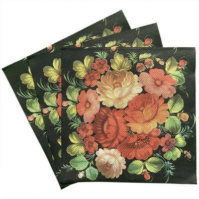 20 buc șervețele de unică folosință din pulpă de lemn virgin șervețel cu imprimare în culori Șervețele faciale șervețele pătrate duble, hotel, restaurant, multicolor