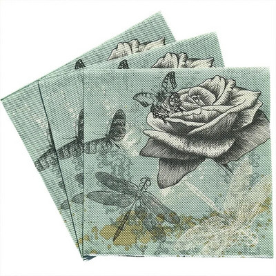 20 buc șervețele de unică folosință din pulpă de lemn virgin șervețel cu imprimare în culori Șervețele faciale șervețele pătrate duble, hotel, restaurant, multicolor