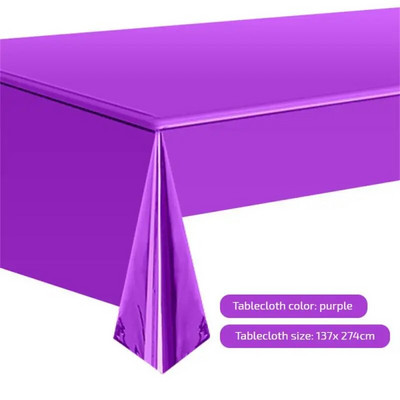 1 vnt. Lengvai valoma aliuminio plėvelės staltiesė Polichromatinė plastikinė folija stalo dangtis vandeniui atspari vienkartinė vienkartinė staltiesė