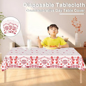 Τραπεζομάντιλο μιας χρήσης Πλαστικό Κάλυμμα Τραπεζιού Καρδιά Μπαλόνι Σχέδιο για την Ημέρα του Αγίου Βαλεντίνου Διακοσμητικά τραπεζομάντιλο για το σπίτι Χριστουγεννιάτικα δώρα Noel