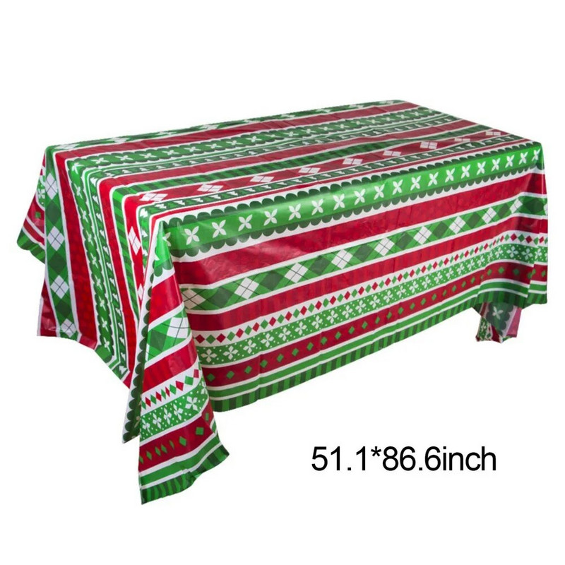 Față de masă de unică folosință Dovleac Liliacul Fantomă Omul de zăpadă Față de masă imprimată pentru Halloween, petrecere de Crăciun, Decor Față de masă