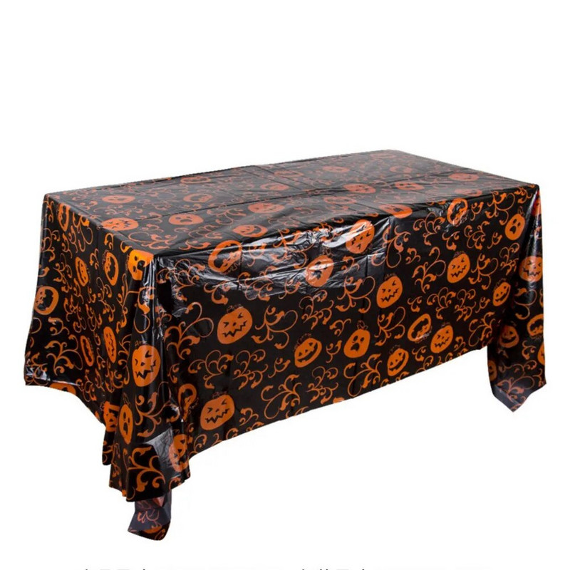 Față de masă de unică folosință Dovleac Liliacul Fantomă Omul de zăpadă Față de masă imprimată pentru Halloween, petrecere de Crăciun, Decor Față de masă