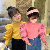 Παιδικό μπλουζάκι με μακρυμάνικο μπλουζάκι 2022 Άνοιξη Φθινόπωρο Νέα μπλουζάκια για κορίτσια Μόδα βαμβακερά μπλουζάκια Παιδικά μπλουζάκια 4-14Y Κορίτσια μπλουζάκια ροζ