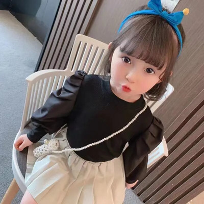 Παιδικό μπλουζάκι με μακρυμάνικο μπλουζάκι 2022 Άνοιξη Φθινόπωρο Νέα μπλουζάκια για κορίτσια Μόδα βαμβακερά μπλουζάκια Παιδικά μπλουζάκια 4-14Y Κορίτσια μπλουζάκια ροζ