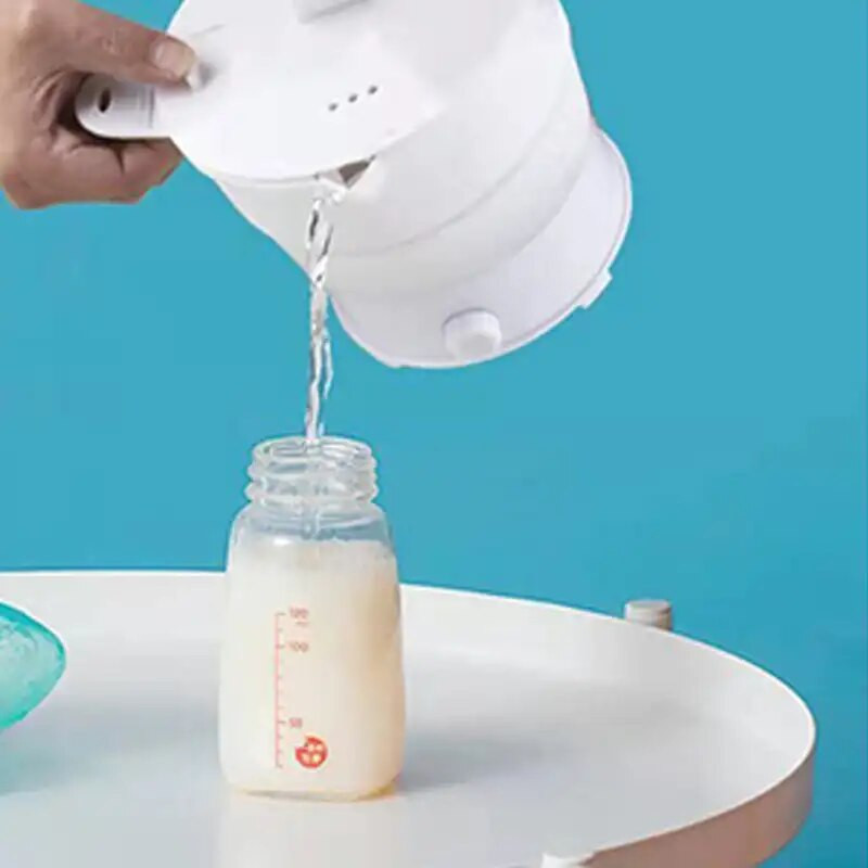 Putni sklopivi električni silikonski lonac za kuhanje 1,2 L, prijenosni silikonski kuhalo za hranu, putna spavaonica, rezanci Bojler Hotpot Cook