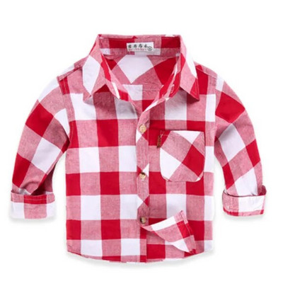 Dögös fiús lány ingek Alkalmi Camisa Masculina lány blúzok Gyerek Gyerek Pamut ruhák Kisfiú kockás hosszú ujjú ingek