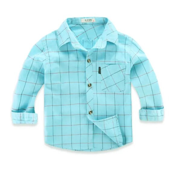 Dögös fiús lány ingek Alkalmi Camisa Masculina lány blúzok Gyerek Gyerek Pamut ruhák Kisfiú kockás hosszú ujjú ingek
