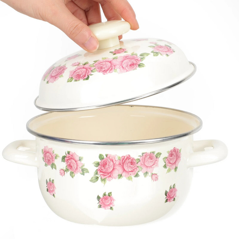 16 εκ. Creative σμάλτο πολλαπλών χρήσεων Σκεύη μαγειρικής βαθιάς κατσαρόλα με καπάκι Κατσαρόλα για σούπα Μικρά κατσαρόλες για μαγείρεμα Ζωγραφική κατσαρόλα με καπάκι για το σπίτι