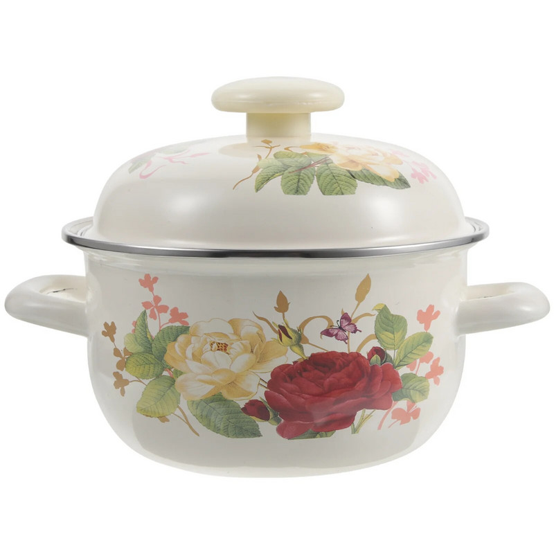 16 εκ. Creative σμάλτο πολλαπλών χρήσεων Σκεύη μαγειρικής βαθιάς κατσαρόλα με καπάκι Κατσαρόλα για σούπα Μικρά κατσαρόλες για μαγείρεμα Ζωγραφική κατσαρόλα με καπάκι για το σπίτι