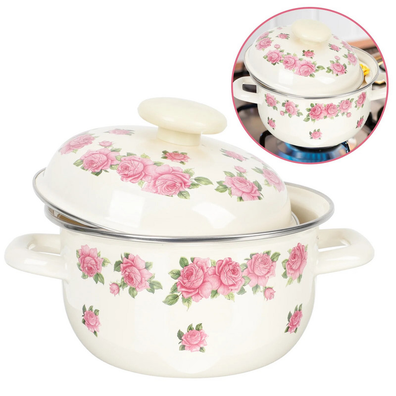 16 εκ. Creative σμάλτο πολλαπλών χρήσεων Σκεύη μαγειρικής βαθιάς κατσαρόλα με καπάκι Κατσαρόλα για σούπα Μικρά κατσαρόλες για μαγείρεμα Ζωγραφική κατσαρόλα με καπάκι για το σπίτι