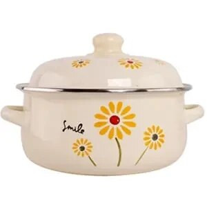 Supă și oală email autentică pentru aragaz și cu inducție, oală pentru tocană cu rezervor de ulei de porc, oală mică cu ulei fierbinte, oală dublă