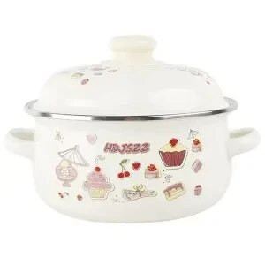 Supă și oală email autentică pentru aragaz și cu inducție, oală pentru tocană cu rezervor de ulei de porc, oală mică cu ulei fierbinte, oală dublă