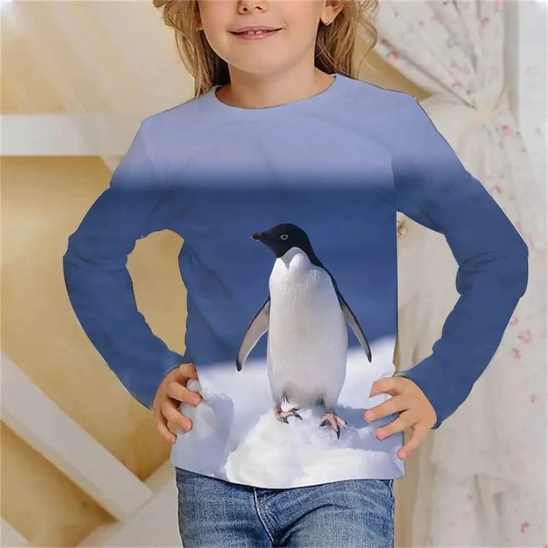 Tricou cu mânecă lungă Kawaii cu hamster drăguț Haine pentru fete, copii de la 8 până la 14 ani, păroase, imprimate cu animale, ocazional, tricou pentru copii