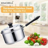 304 Κατσαρόλα από ανοξείδωτο ατσάλι με μακρύ χερούλι και παχύρρευστη κατσαρόλα γάλακτος με καπάκι Κατάλληλη για επαγωγική κουζίνα