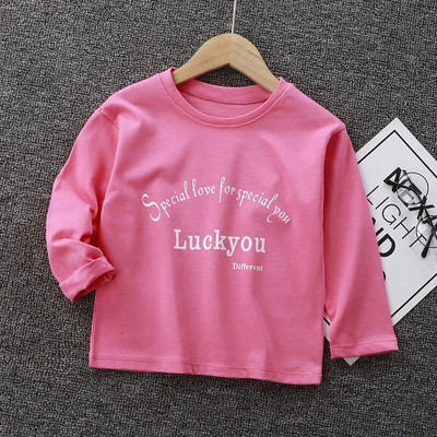 2023 őszi lányok fiúk pamut hosszú ujjú print aranyos pólók baba gyerekeknek gyerek póló