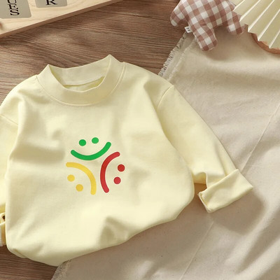 2023 őszi lányok fiúk pamut hosszú ujjú print aranyos pólók baba gyerekeknek gyerek póló