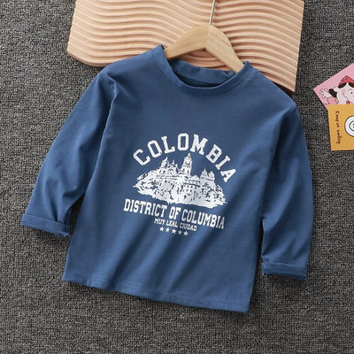 2023 őszi lányok fiúk pamut hosszú ujjú print aranyos pólók baba gyerekeknek gyerek póló