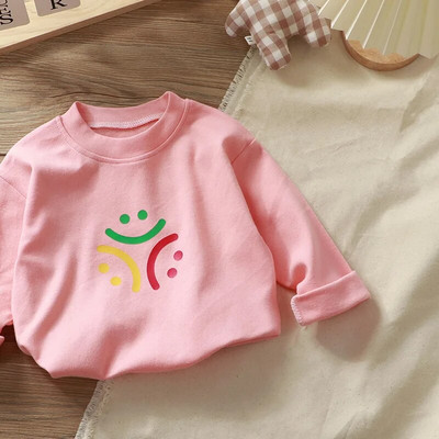 2023 őszi lányok fiúk pamut hosszú ujjú print aranyos pólók baba gyerekeknek gyerek póló