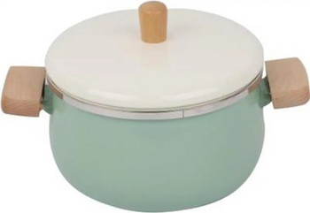Кухненски тенджери Емайлирана тенджера за супа Котел Тиган за мляко Нелепкав тиган с индукционен съд и печка, подходяща за газ Инстантна тенджера