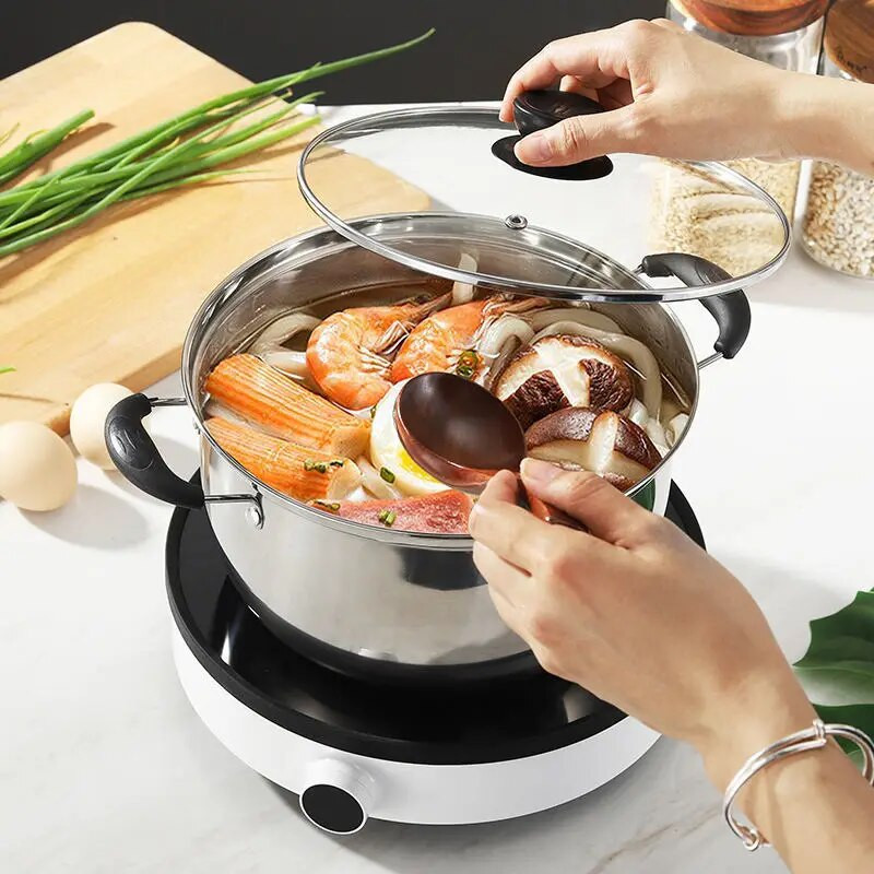 Puodas sriubai Nelipnus puodas Mažas viryklė Sriubos puodas Namų košė Praktiškas karštas puodas Dujinė viryklė Puodai ir keptuvės Virimo puodai Greitai paruošiami puodai