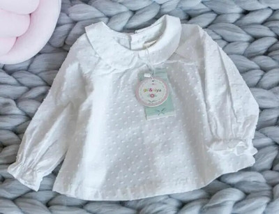 Őszi lányok pólók 0-4Y Baby Girl Hosszú ujjú Törött Virágok Póló Gyerek O-nyak Ruhák Pamut Márka Póló Tipegő Ingek