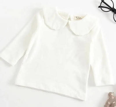 Őszi lányok pólók 0-4Y Baby Girl Hosszú ujjú Törött Virágok Póló Gyerek O-nyak Ruhák Pamut Márka Póló Tipegő Ingek