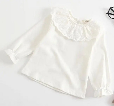 Őszi lányok pólók 0-4Y Baby Girl Hosszú ujjú Törött Virágok Póló Gyerek O-nyak Ruhák Pamut Márka Póló Tipegő Ingek