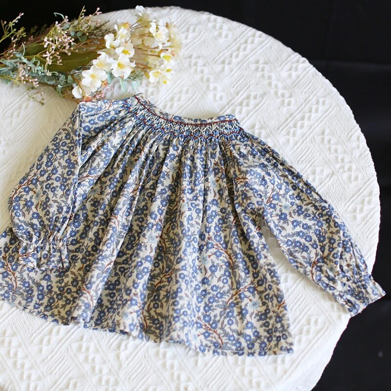 Őszi lányok pólók 0-4Y Baby Girl Hosszú ujjú Törött Virágok Póló Gyerek O-nyak Ruhák Pamut Márka Póló Tipegő Ingek