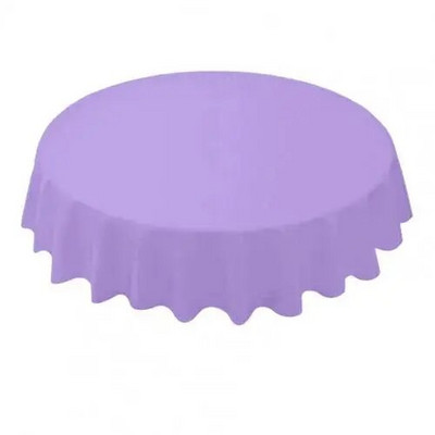 84 inčni okrugli jednobojni jednobojni stolnjak Pe plastična vodootporna tkanina za pokrivač za rođendansku zabavu Dekoracija stola