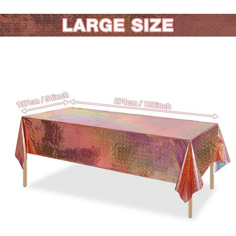Față de masă Iridescență Durabilă și rezistentă la apă Decorare pentru petreceri Față de masă pentru ziua de naștere Materiale de vacanță