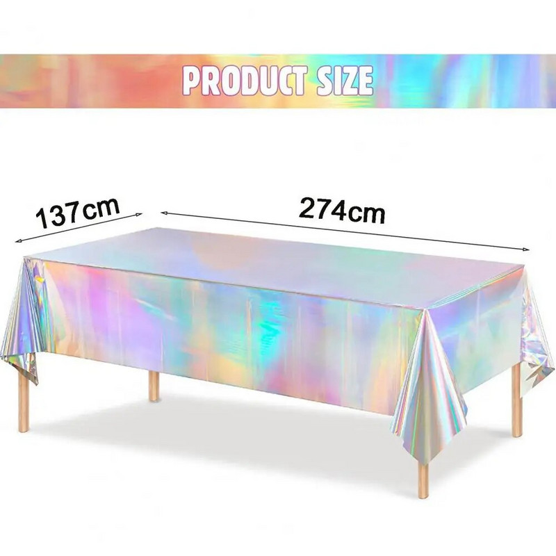 Față de masă Iridescență Durabilă și rezistentă la apă Decorare pentru petreceri Față de masă pentru ziua de naștere Materiale de vacanță