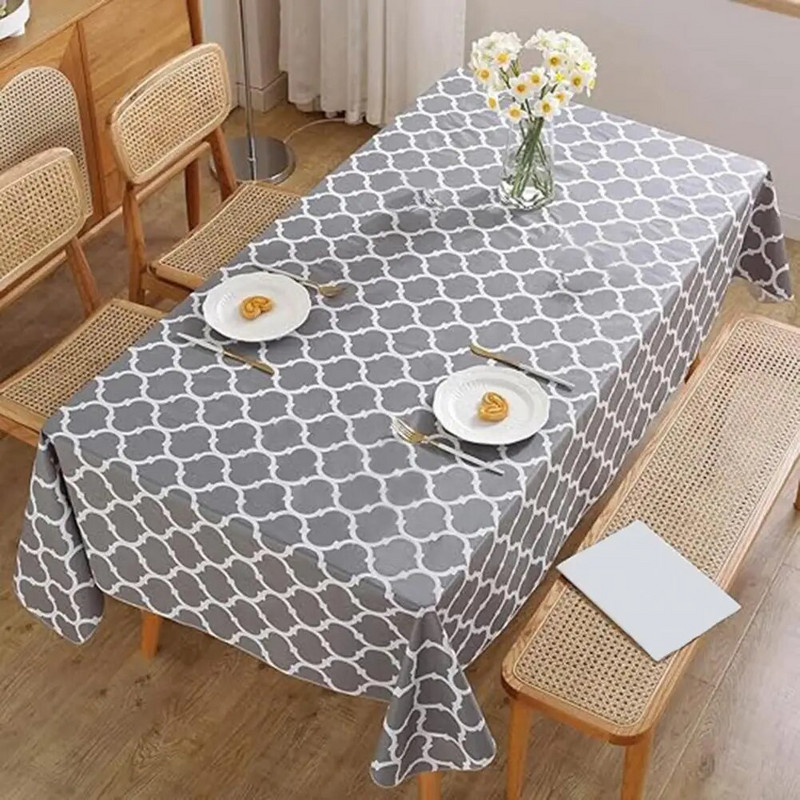 Lengvai prižiūrimas, atsparus išsiliejimui stalo viršelis Vandeniui atspari spausdinimo staltiesė, skirta naudoti lauke Daugkartinis stačiakampis valgomojo stalas