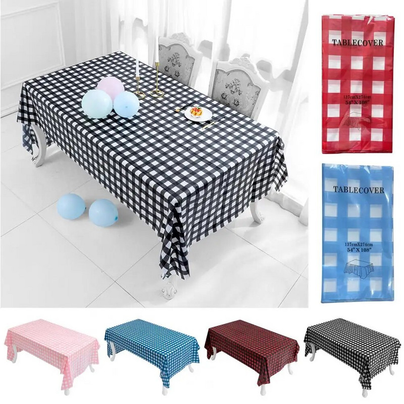 Σετ τραπεζομάντιλο μιας χρήσης 2 τμχ Αδιάβροχο λαδόπανο Εύκολο στο καθάρισμα για πικνίκ Μπάρμπεκιου Πάρτι Γάμοι