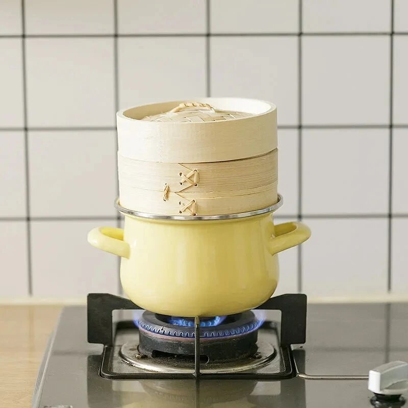 1 vnt. 16 cm 1,5 l emalio puodai su dangteliu Daugiafunkcis virtuvės virimo pieno sriubos puodas kūdikių maistui košės puodai Virtuvės įrankiai