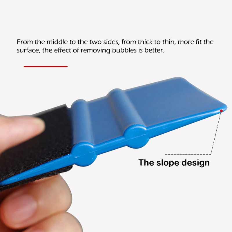 Veltinio krašto vinilo valytuvo aplikatorius langams tonuoti anglies plėvelės lipdukai Automobilių apvyniojimo įrankis kietas PP švarus grandiklis Auto priedai