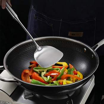1PC Готварска шпатула от неръждаема стомана 304 Лопата Гевгир Лъжица за оризова супа Удебелена кухненска посуда против изгаряне Аксесоари за готварски съдове
