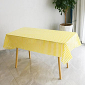 Față de masă de unică folosință cu dungi Față de masă dreptunghiulară impermeabilă, rezistentă la rupere, decorare a casei