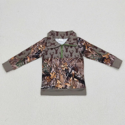 Nagyker kisgyermek Camo pulóver hosszú ujjú Mama fiú lány ing gyerekeknek ruházat gyerek hímző pólók