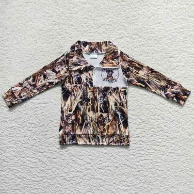 Nagyker kisgyermek Camo pulóver hosszú ujjú Mama fiú lány ing gyerekeknek ruházat gyerek hímző pólók