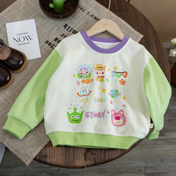 Суичър за момичета Пуловер с дълги ръкави за деца Детски ризи с анимационен принт 2023 Пролет Есен Дрехи в корейски стил